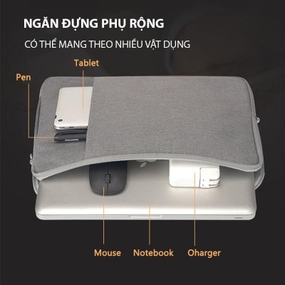 Túi Chống Sốc Quai Xách Macbook