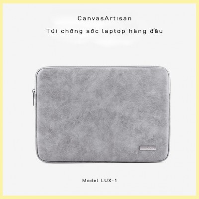 Túi Chống Sốc Da Macbook Canvas Artisan