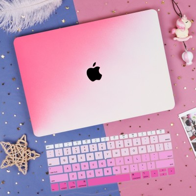 Combo Case Ốp Macbook & Phủ Phím Hồng Ombre