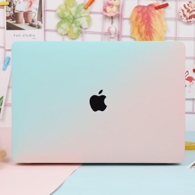 Combo Case Ốp Macbook & Phủ Phím Ombre Hồng Xanh Ngọc
