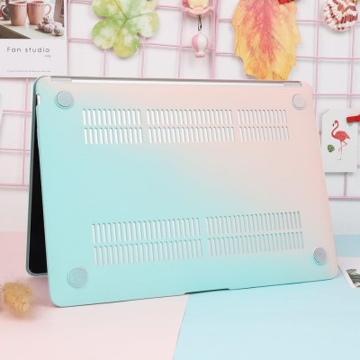 Combo Case Ốp Macbook & Phủ Phím Ombre Hồng Xanh Ngọc