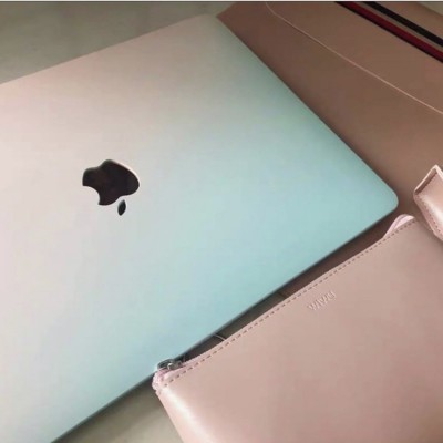 Combo Case Ốp Macbook & Phủ Phím Ombre Hồng Xanh Ngọc