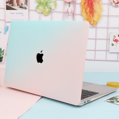 Combo Case Ốp Macbook & Phủ Phím Ombre Hồng Xanh Ngọc