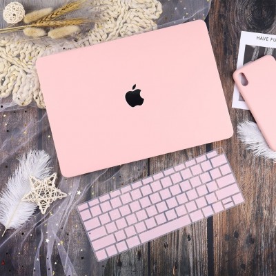 Combo Case Ốp Macbook & Phủ Phím Hồng Pastel