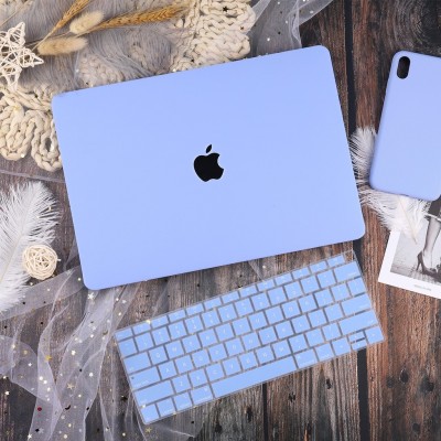 Combo Case Ốp Macbook Xanh Pastel & Phủ Phím