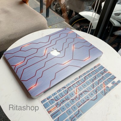 Combo Case Ốp Macbook Xám Đèn & Phủ Phím