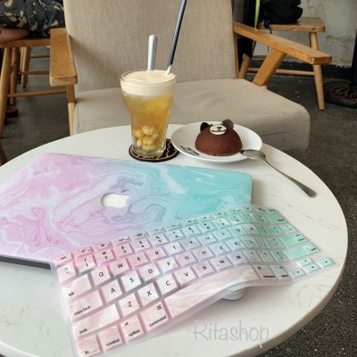 Combo Case Ốp Macbook Xanh Hồng New & Phủ Phím