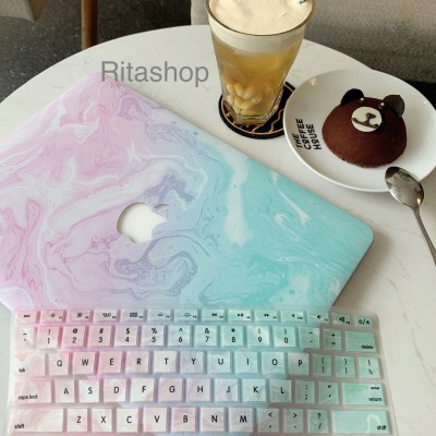 Combo Case Ốp Macbook Xanh Hồng New & Phủ Phím