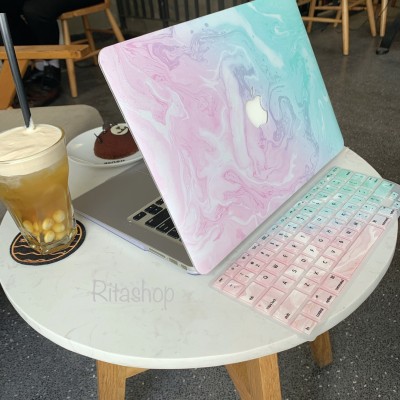 Combo Case Ốp Macbook Xanh Hồng New & Phủ Phím