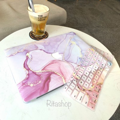 Combo Case Ốp Macbook Đá Hồng & Phủ Phím