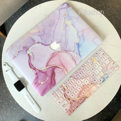 Combo Case Ốp Macbook Đá Hồng & Phủ Phím