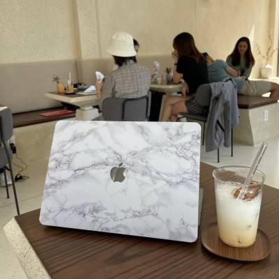 Combo Case Ốp Macbook Đá Trắng & Phủ Phím