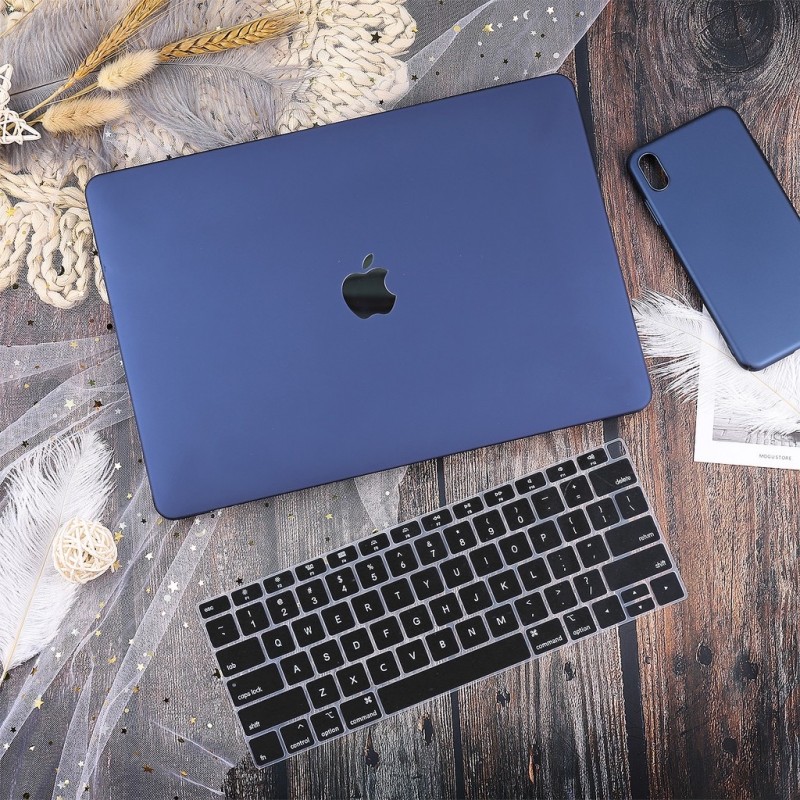 Combo Case Ốp Macbook Xanh Navy & Phủ Phím