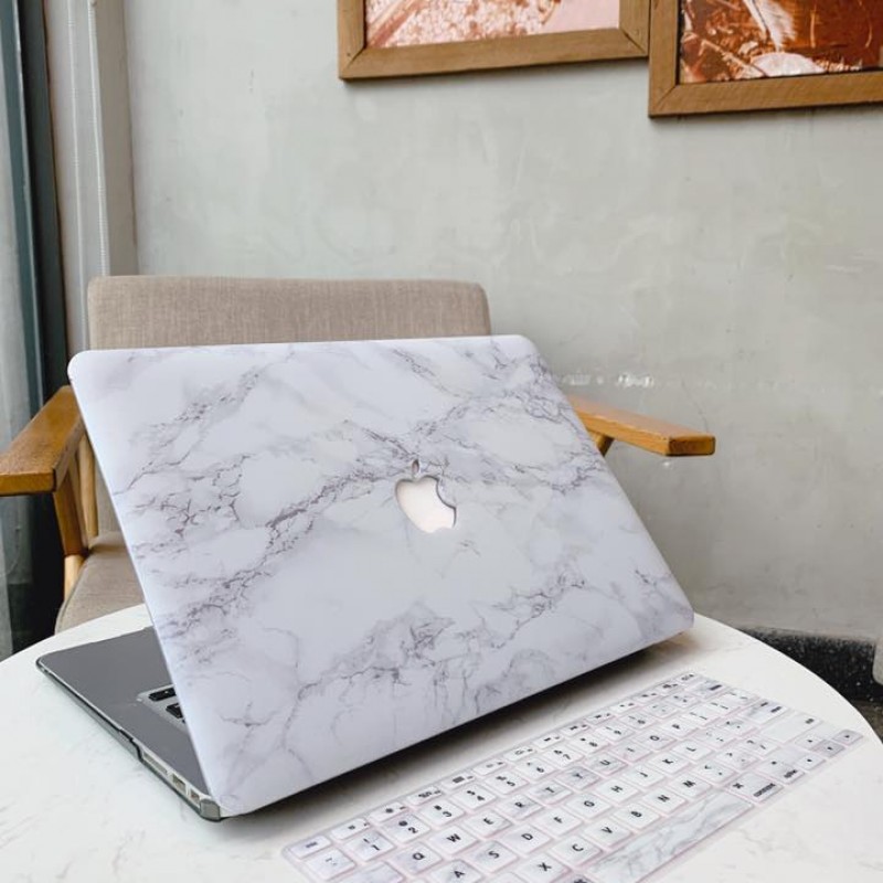 Combo Case Ốp Macbook Đá Trắng & Phủ Phím